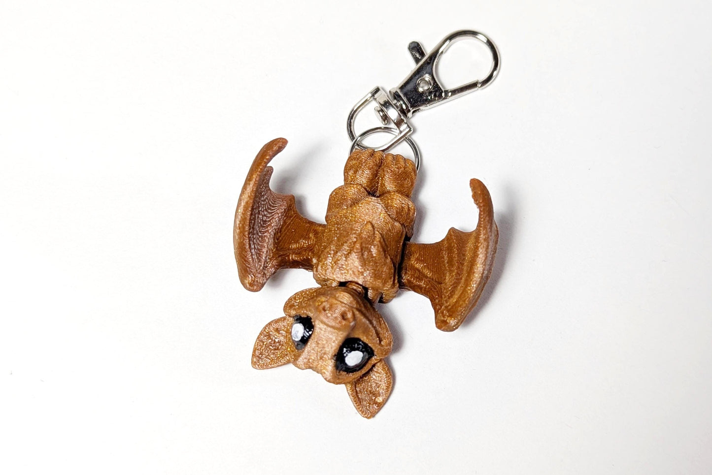 Fruit Bat Keychain, Tiny Articulated Bat, Halloween Keychain, Cute Bat Keychain