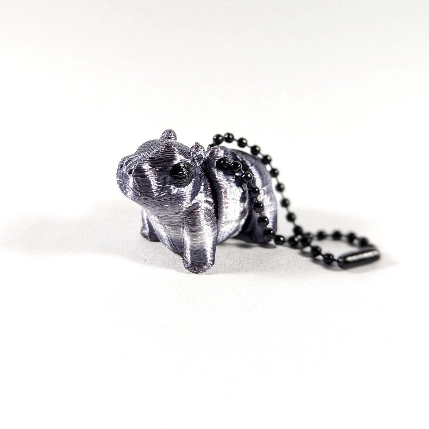 Baby Hippo Keychain, 3D Printed Tiny Hippo, Pygmy Hippo, Canadian House Hippo, Gift for Hippopotamus Lover